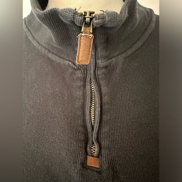 Polo Ralph Lauren 1/4 Zip Sweatshirt - XL leather zip pull - Picture 5 of 7